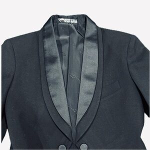 🧥🎩 OSCAR DE LA RENTA Formal Tailcoat Jacket | Made in USA | Late 80s, 00 Petite